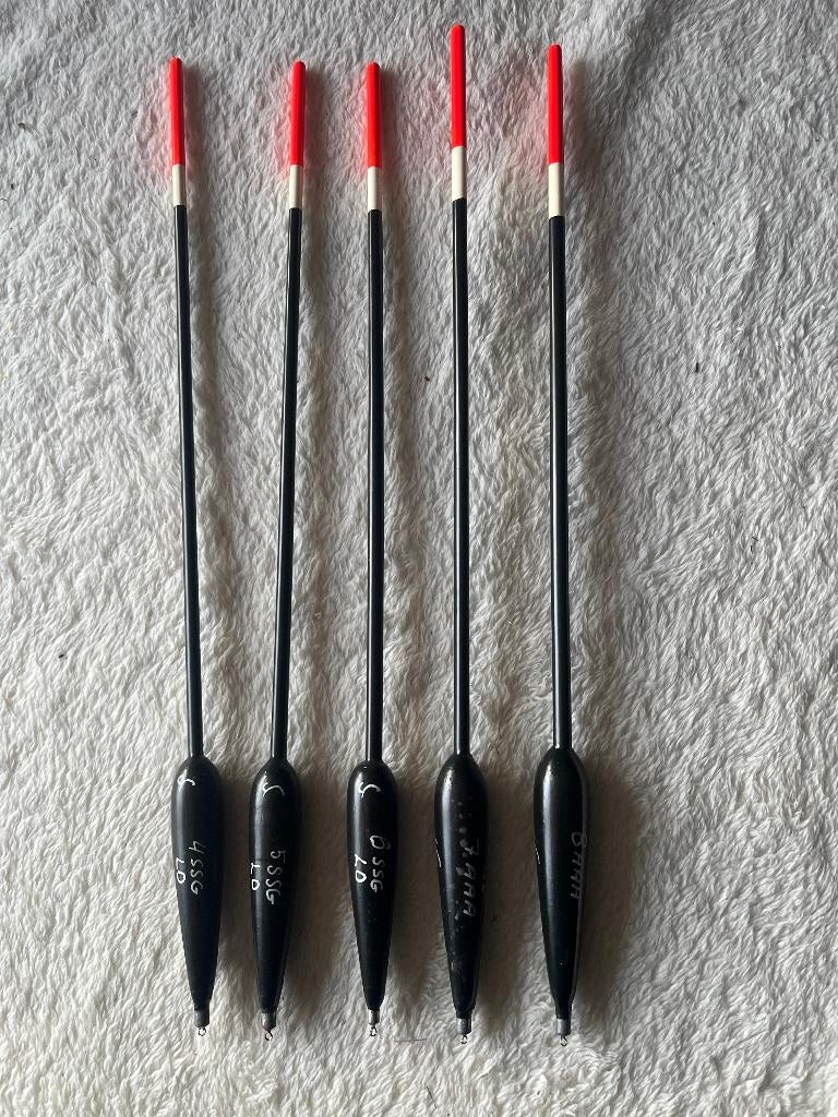 adv 204 / NIEUW set 5 matchdobbers, Ophalen of Verzenden, Nieuw, Dobber of Lood