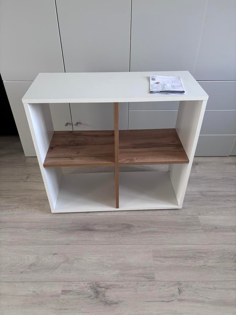 Livarno home vakjeskast 80 x 80 x 30cm, Huis en Inrichting, Kasten | Boekenkasten, Ophalen, Eikenhout, 50 tot 100 cm, Zo goed als nieuw
