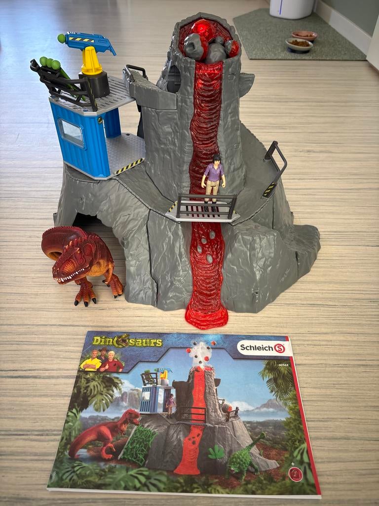 Schleich dinosaurus vulkaan, Kinderen en Baby's, Speelgoed | Actiefiguren, Ophalen of Verzenden, Gebruikt