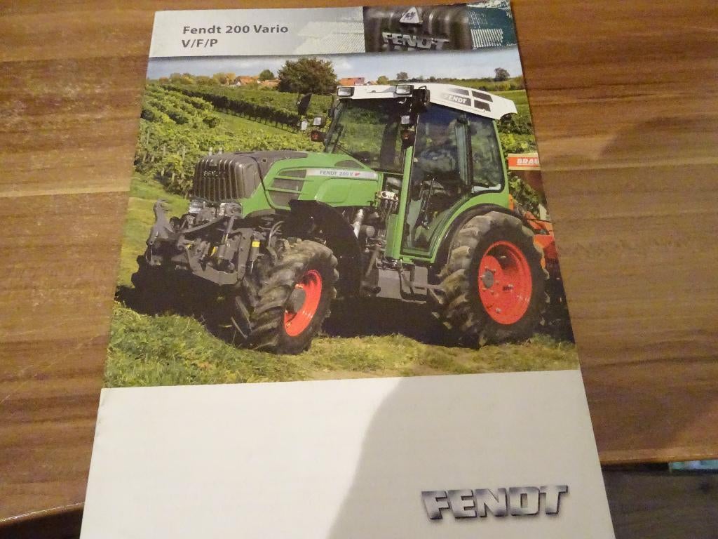 Fendt 200 Vario V/F/P folder, Boeken, Ophalen of Verzenden, Zo goed als nieuw, Folder