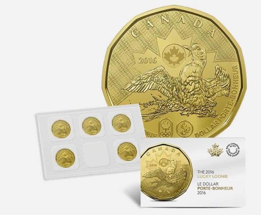 Canada - 5 x 1 dollar Lucky Loonie in originele verpakking, Verzenden, Noord-Amerika, Setje