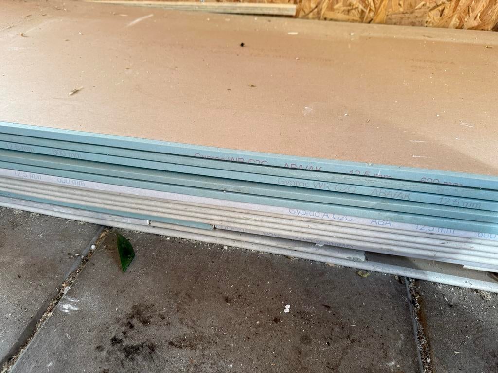 Gipsplaten restpartij, Ophalen of Verzenden, Gebruikt, Overige materialen, Minder dan 20 mm