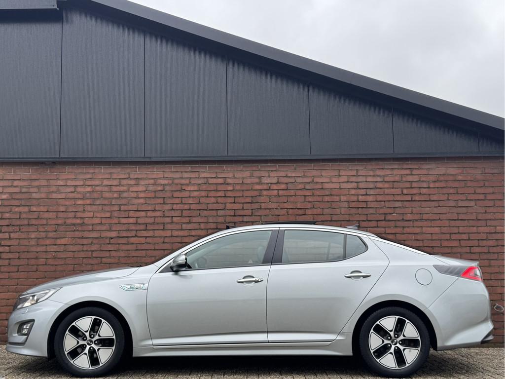 Kia Optima 2.0 CVVT HYBRID EXECUTIVELINE | NL-AUTO! | LEDER!, Auto's, Euro 5, Gebruikt, Zwart, 4 cilinders