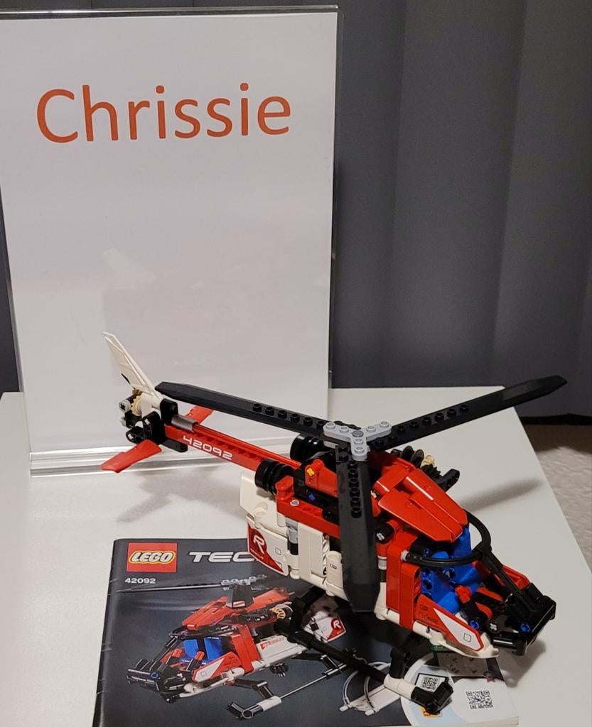 LEGO Technic 42092 Reddingshelikopter, Ophalen, Zo goed als nieuw, Complete set, Lego