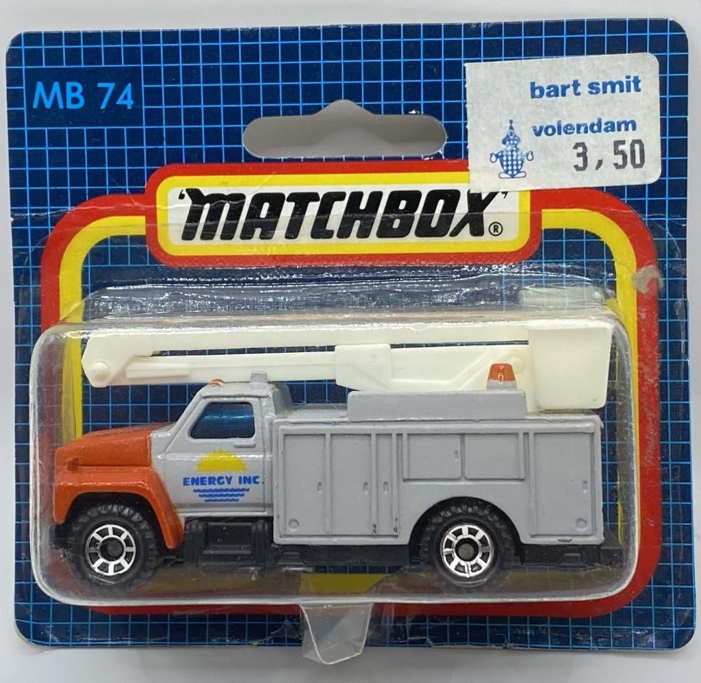 Matchbox 74K-1 Utility Truck ENERGY INC, Ophalen of Verzenden, Zo goed als nieuw, Bus of Vrachtwagen