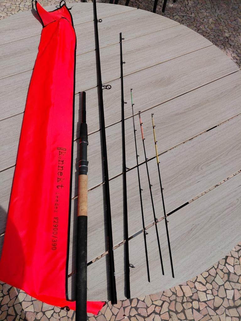 Ron Thompson Konnekt Feeder hengel + 3 tips en goudraal, Watersport en Boten, Ophalen of Verzenden, Werphengel