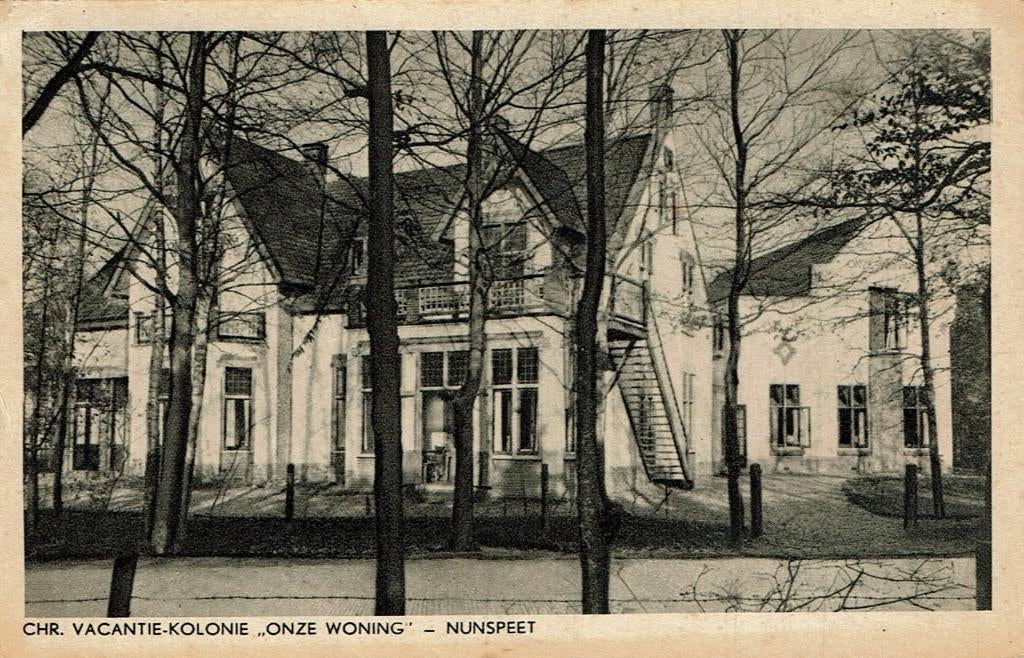 Nunspeet, Chr. Vacantie-Kolonie "Onze Woning", Ophalen of Verzenden, 1940 tot 1960, Gelopen, Gelderland