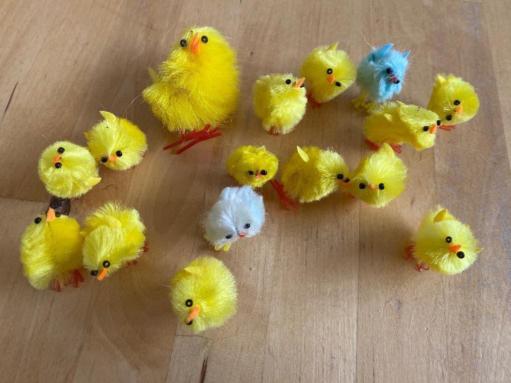 16 paas kuikentje voor Pasen rookvrij huis, Ophalen of Verzenden, Zo goed als nieuw