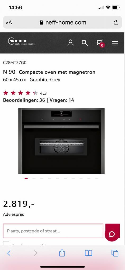 Nieuw in doos Neff inbouw oven B48FT78G0, Witgoed en Apparatuur, Ovens, Oven, Hete lucht, Ophalen of Verzenden, Zo goed als nieuw