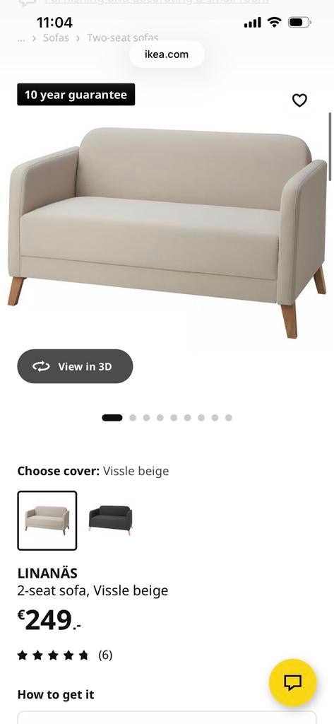 IKEA couch, Ophalen, Zo goed als nieuw, Tweepersoons