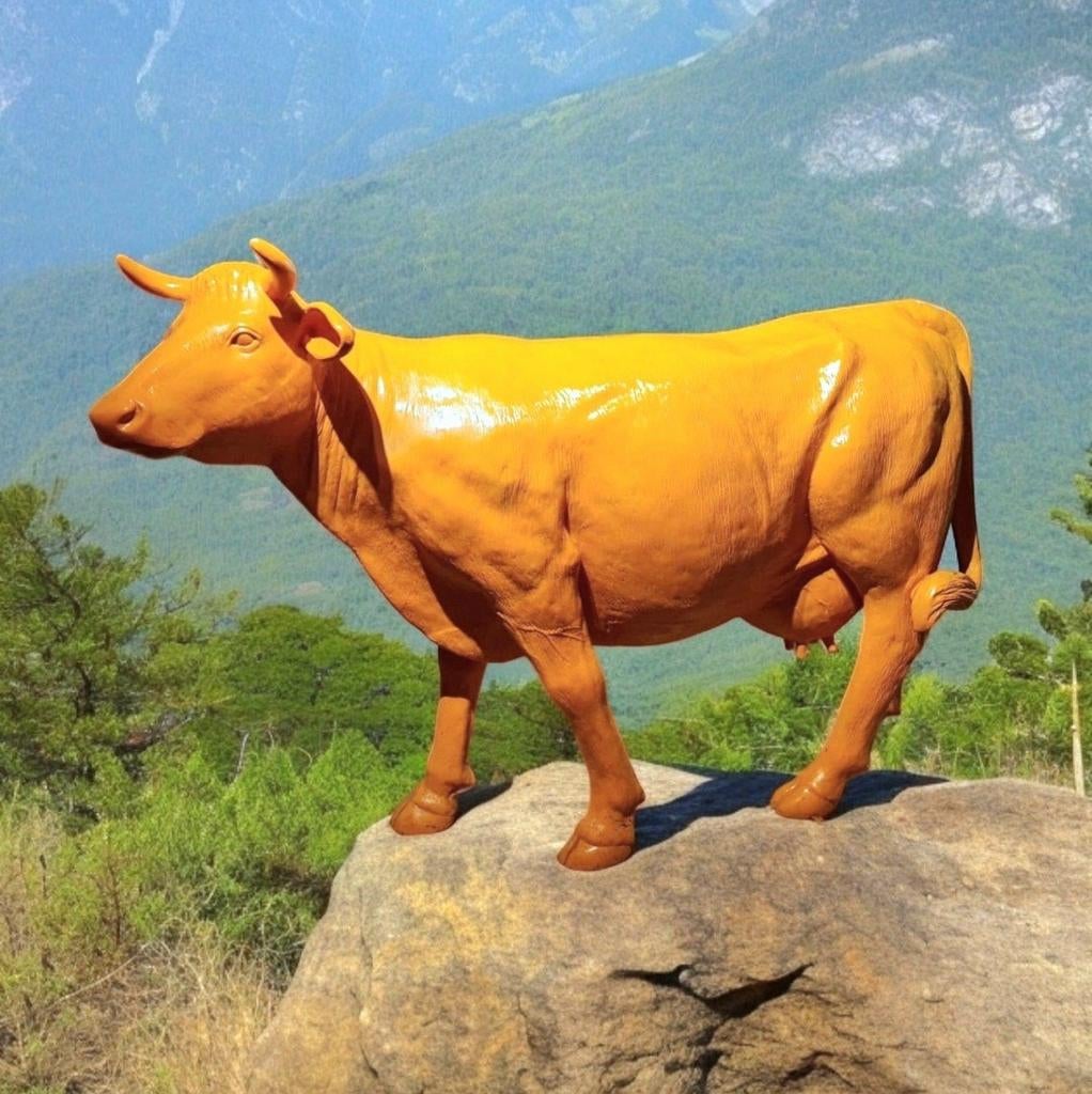 Koe beeld, polyester geit, varken, lammetje, beeld kalf, Verzamelen, Ophalen, Boerderijdier, Beeldje of Figuurtje