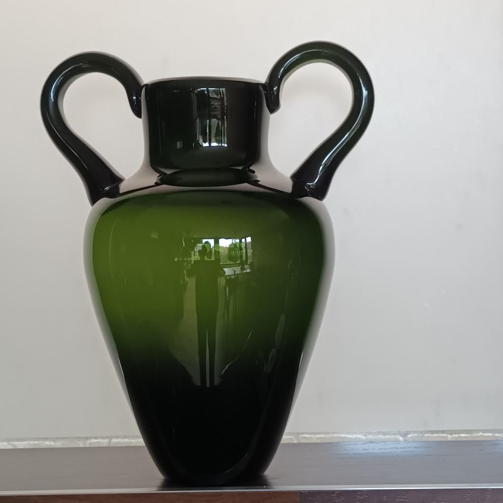 Copier Leerdam zware grote vaas, Antiek en Kunst, Antiek | Glas en Kristal, Ophalen of Verzenden