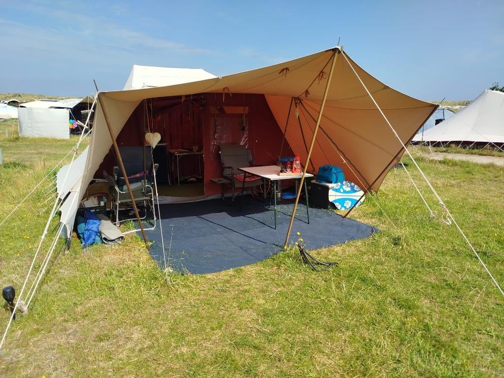 Tent te huur op Vlieland, Caravans en Kamperen, Ophalen of Verzenden, Gebruikt, Tot en met 4