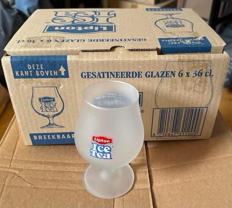 NIEUW | Lipton Ice Tea glazen set 6 stuks, Ophalen, Nieuw, Overige typen