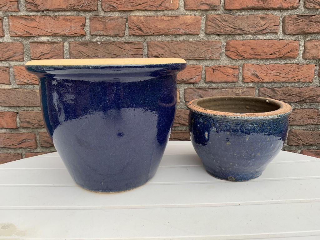 Bloempotten, Gebruikt, Rond, Ophalen of Verzenden, Minder dan 40 cm