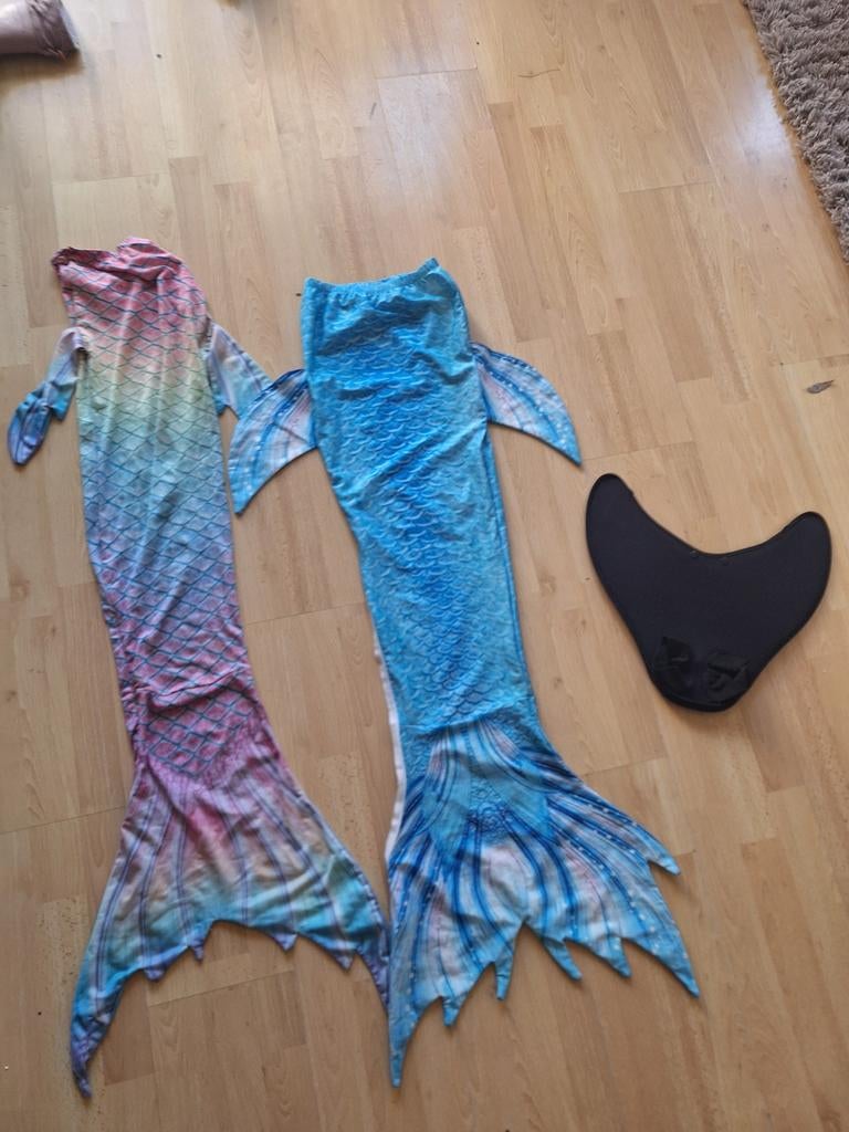 Zeemeerminnen zwempakken met monovin, Ophalen of Verzenden, Gebruikt, Meisje, Overig