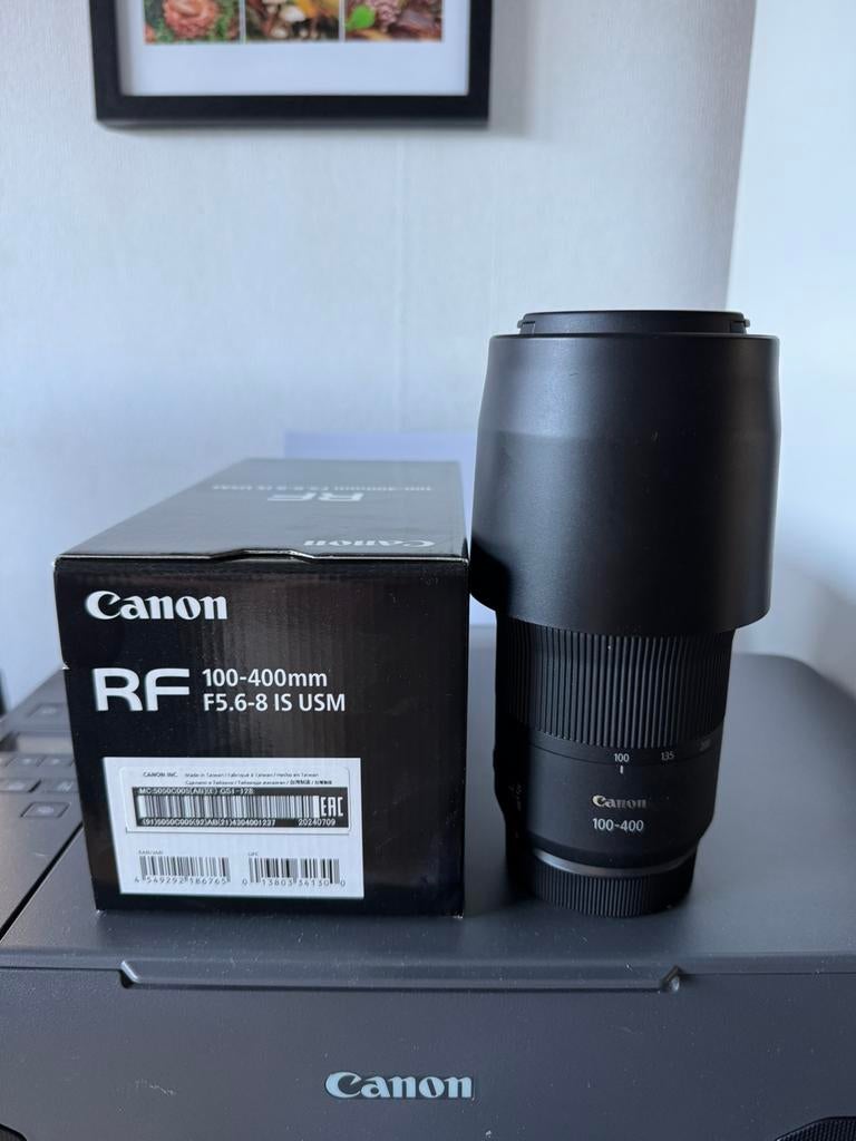 Canon RF 100-400 mm  F/4.5-5.6 IS II USM perfecte staat, Ophalen of Verzenden, Zo goed als nieuw, Telelens