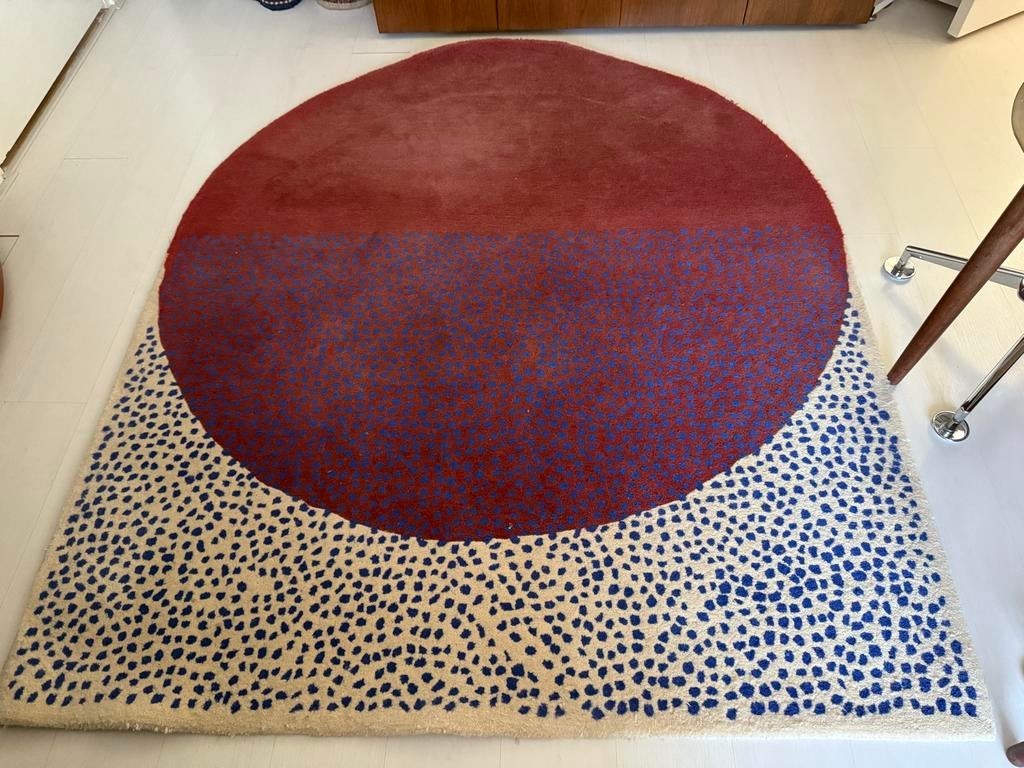 Bolia Spot Rug Vloerkleed - Bordeaux/Blauw, 170x200 cm, Huis en Inrichting, Stoffering | Tapijten en Kleden, Ophalen, Gebruikt