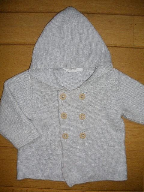 H&M Conscious vest met kapuchon licht grijs maat 62, H&M, Ophalen of Verzenden, Zo goed als nieuw, Truitje of Vestje