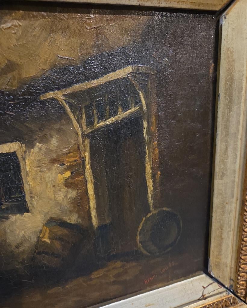 Antiek schilderij op paneel Henri van Os, Ophalen of Verzenden