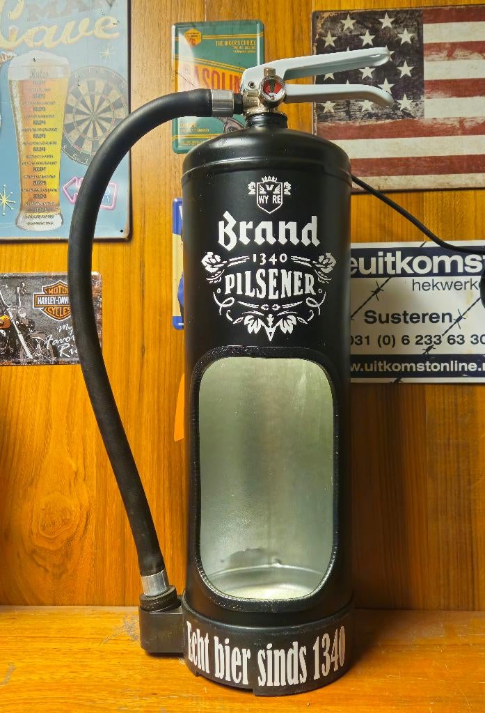 Brand bier decoratieve brandblusser, mancave, Ophalen of Verzenden, Nieuw, Minder dan 50 cm
