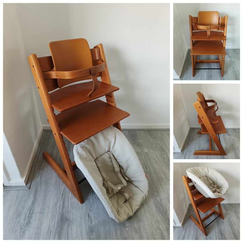 Stokke Tripp Trapp met babyset en newbornset, Kinderen en Baby's, Ophalen of Verzenden, Zo goed als nieuw, Stokke Tripp Trapp