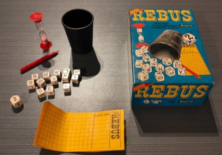 Vintage bordspel Super Rebus van Papita, Ophalen of Verzenden