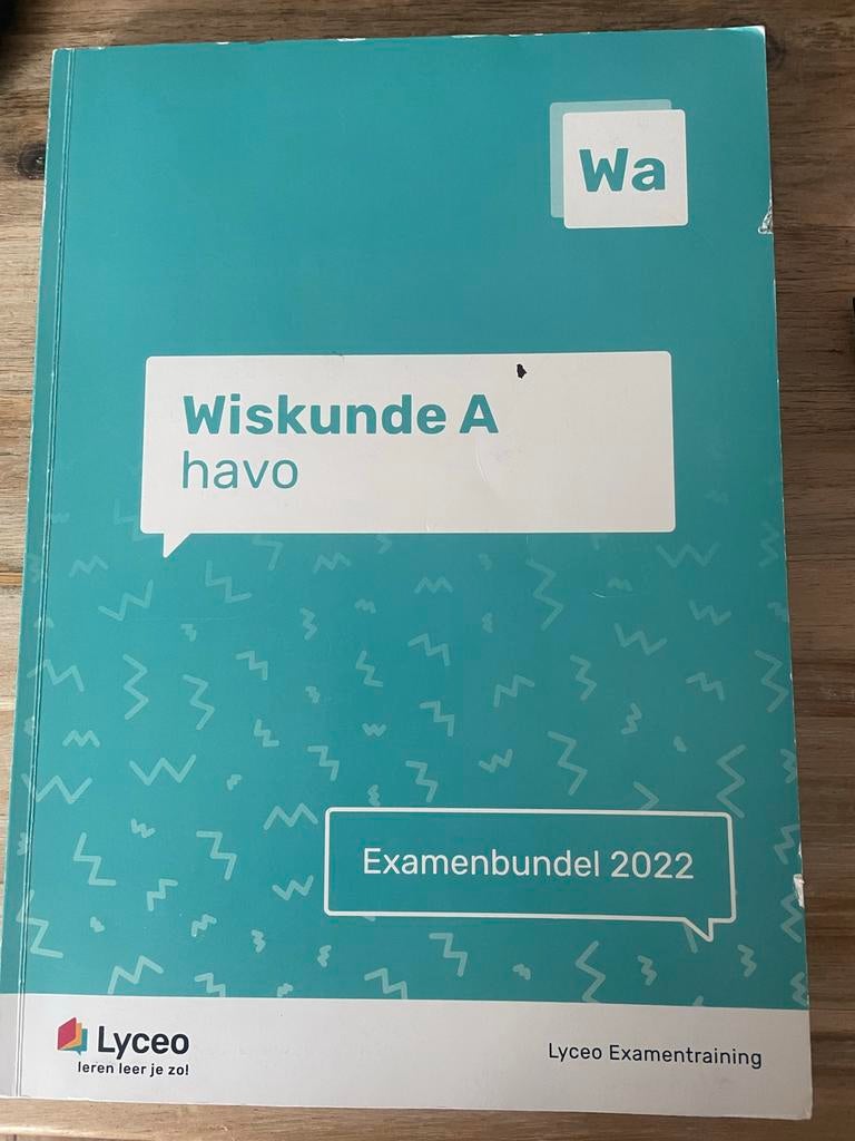 Examenbundel Wiskunde A havo 2022, Ophalen of Verzenden, Beta, Gelezen, HBO