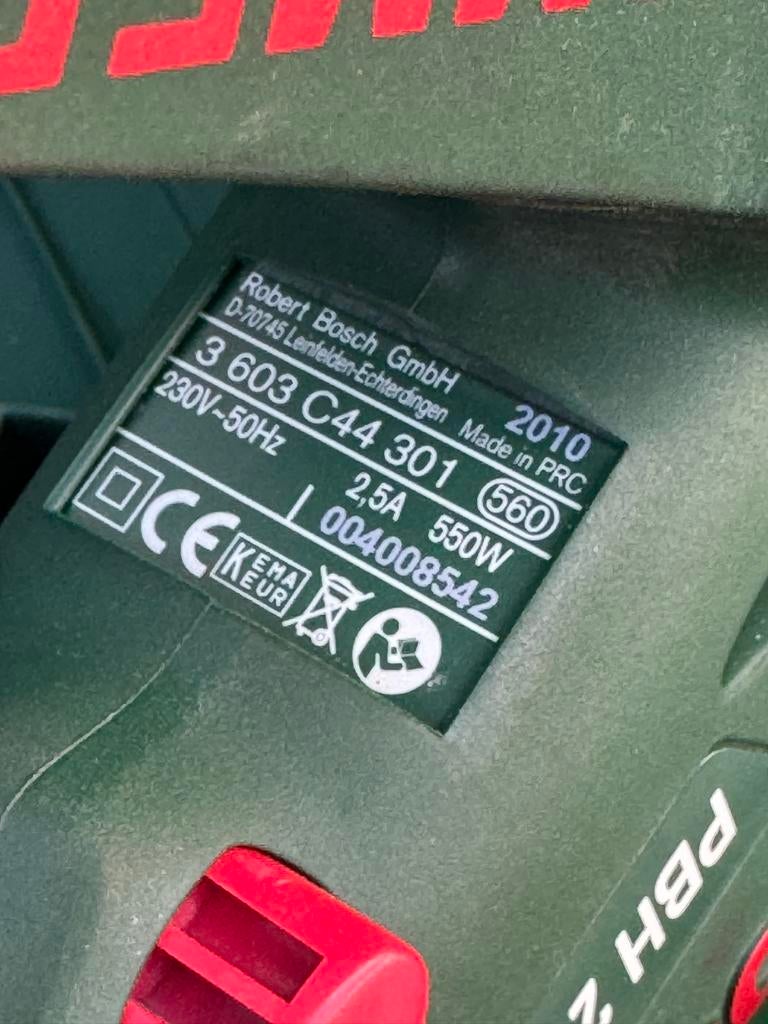 Boschhamer PBH 2000 RE met boortjes, Gebruikt, Boor- en/of Breekhamer, Ophalen of Verzenden, Klopboormechanisme