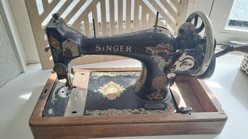 Vintage naaimachine singer woondecoratie, Ophalen
