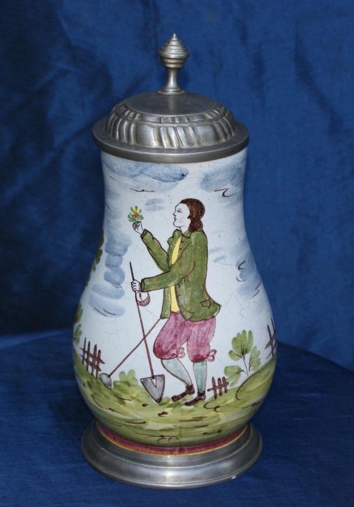 Fayence Walzenkrug 19e eeuw, Ophalen