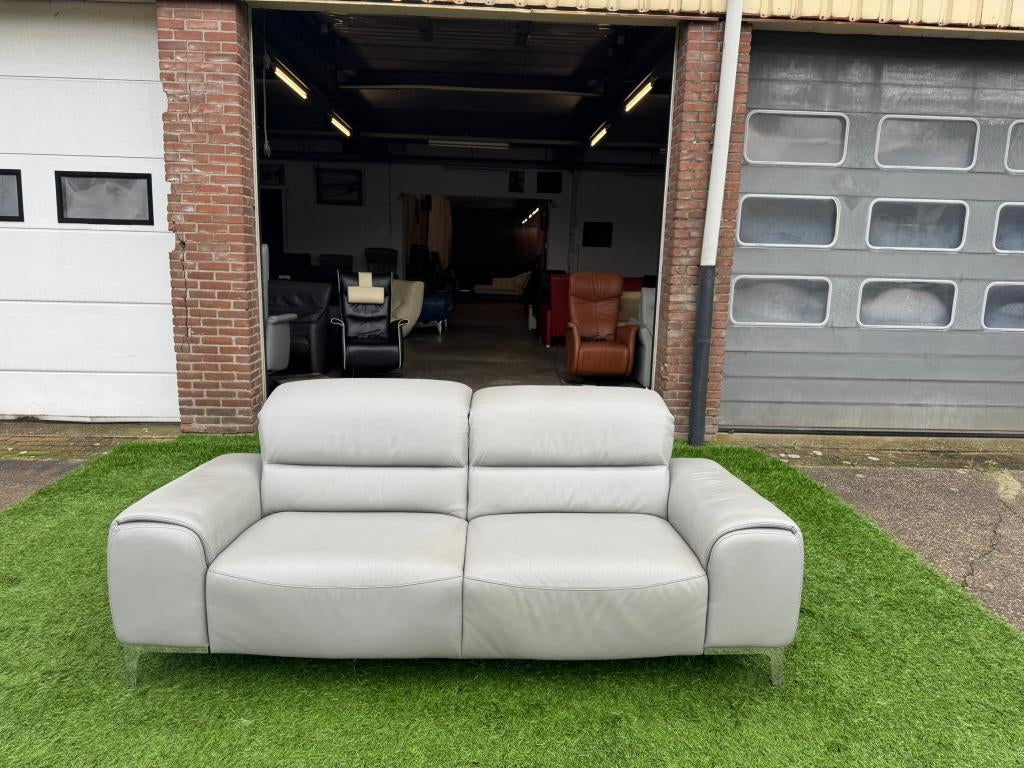 Bank Musterring bank grijs leer design bankstel ZGAN, Ophalen, Geen, Pahest@hotmail.nl, Musterring