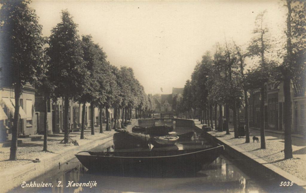 Enkhuizen, Z. Havendijk - boot - ongelopen, Verzenden, Voor 1920, Ongelopen, Noord-Holland