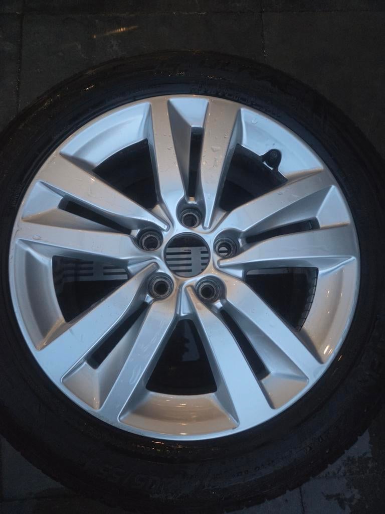 4x Originele Peugeot 308 Lichtmetalen Velgen met Zomerbanden, Ophalen