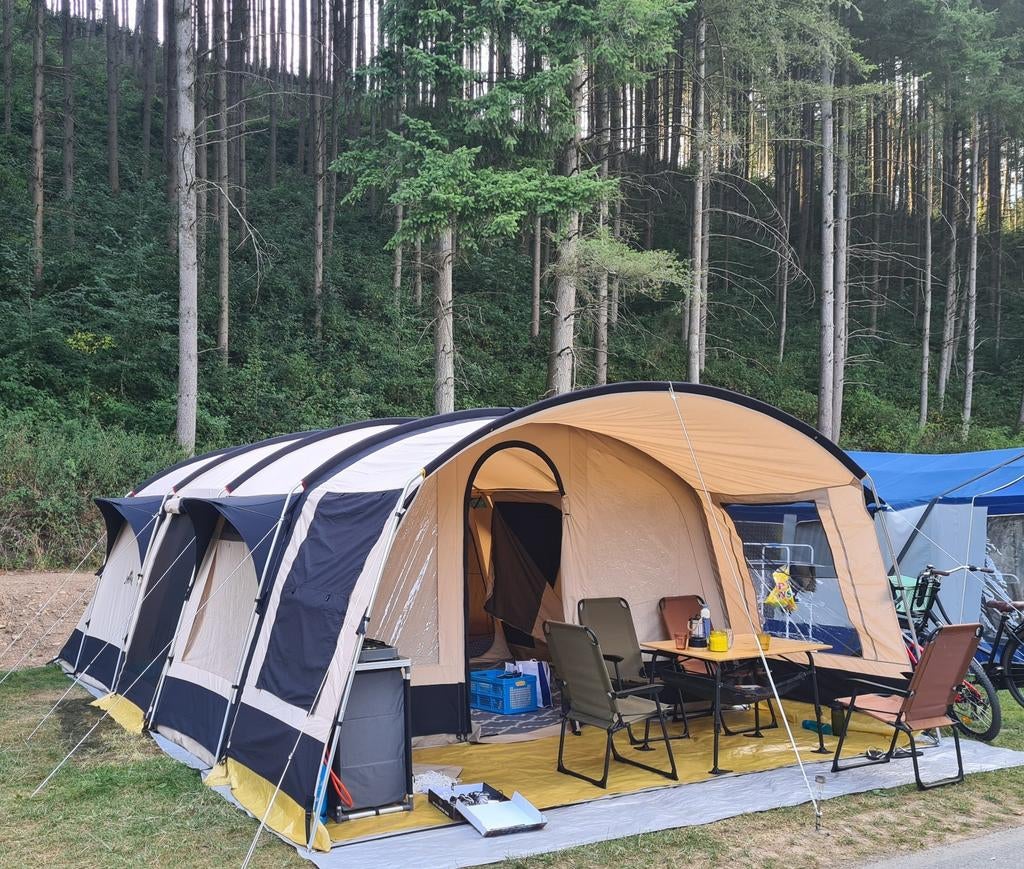 Obelink Amazone tunneltent - Ruime gezinstent, Caravans en Kamperen, Tenten, Ophalen, Zo goed als nieuw, Tot en met 5