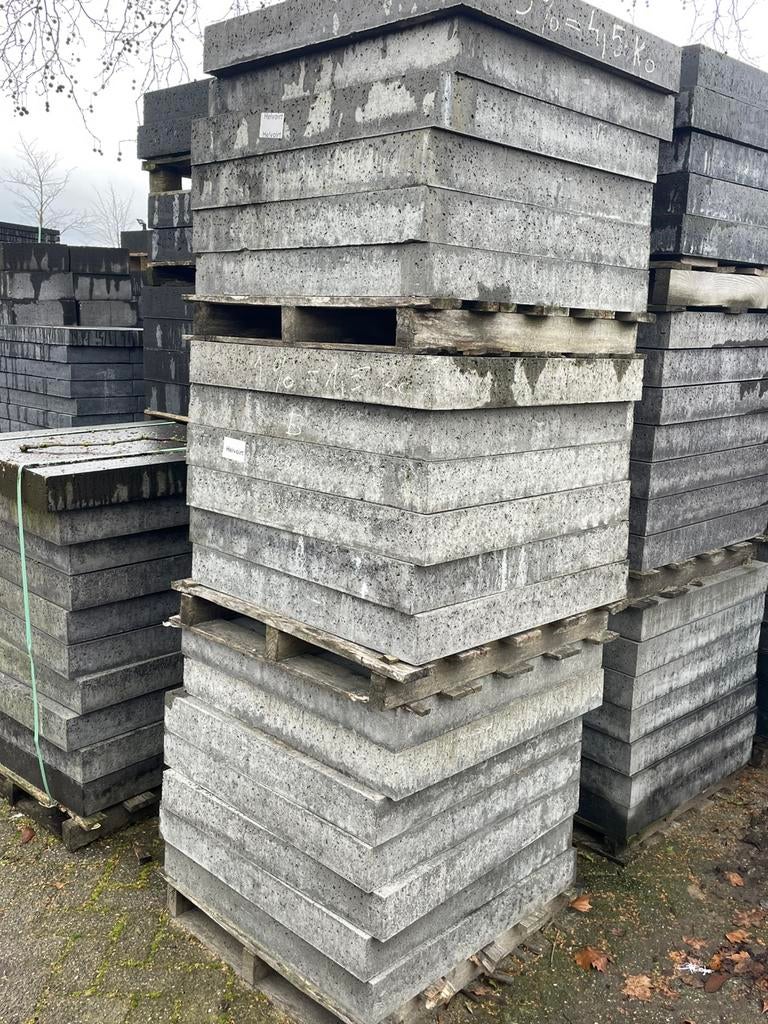 Oud Hollandse tegels Antraciet / Grijs 80x80x10 RESTPARTIJ, Ophalen, Nieuw, Beton, Terrastegels