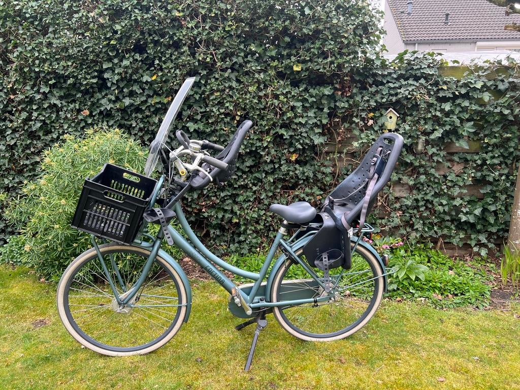 Cortina moederfiets, 2 zitjes, Gebruikt, Mandje, Ophalen
