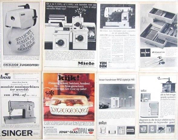 Advertenties reclames uit 1966 - Huishoudelijke apparaten, Ophalen of Verzenden, Gebruikt, Overige typen