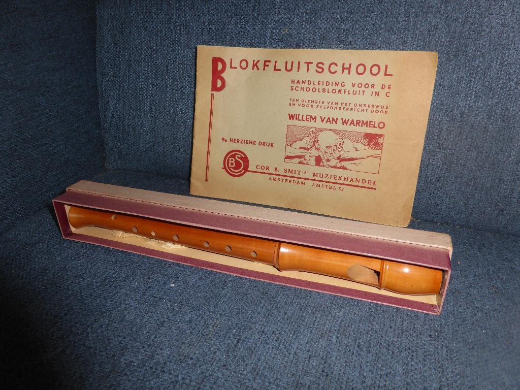 T.k. Blokfluit met Boekje., Ophalen of Verzenden, Gebruikt, Overige typen, Met koffer, hoes of etui