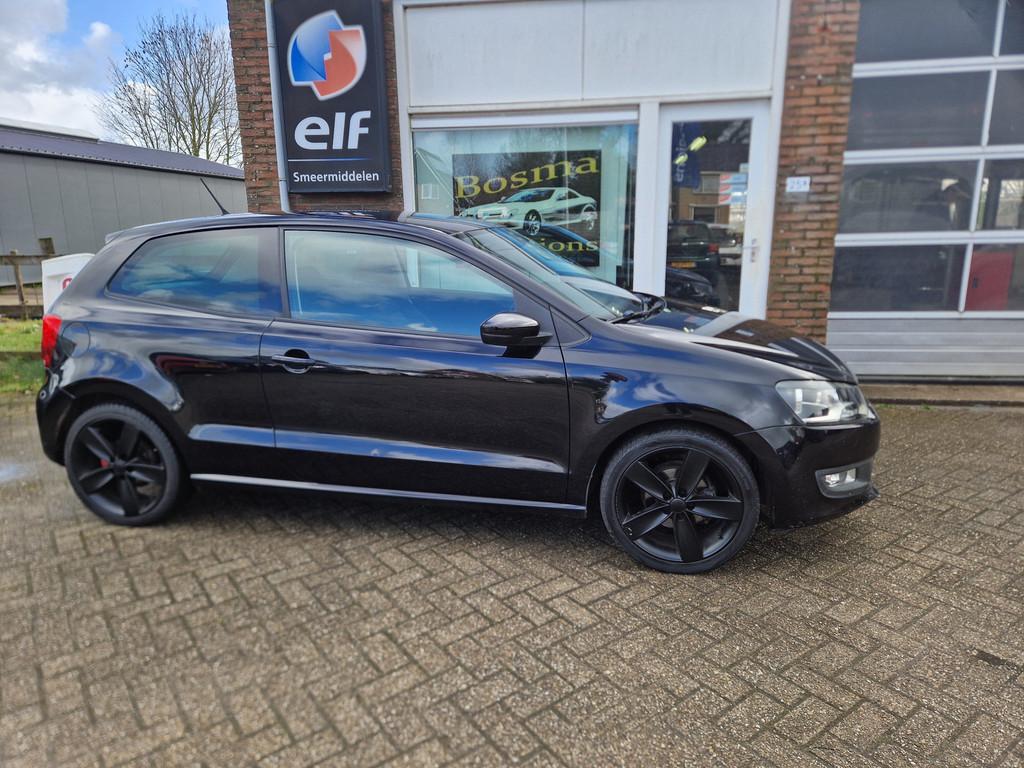 Volkswagen Polo 1.2 TSI "Highline" 105Pk ! Airco - Cruise -, Voorwielaandrijving, Euro 5, Stof, Zwart
