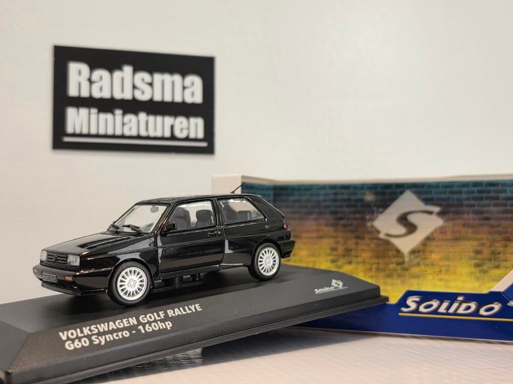 Volkswagen Golf Rallye G60 Syncro - Zwart - 1:43 Solido, Auto, Solido, Nieuw, Ophalen of Verzenden