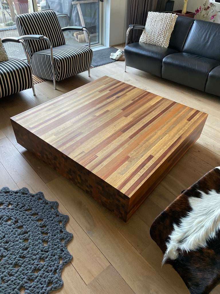 Aulia salontafel 1.2m, Henk Vos design, zo goed als nieuw, Ophalen, Strak, modern, tijdloos, Vierkant, Zo goed als nieuw