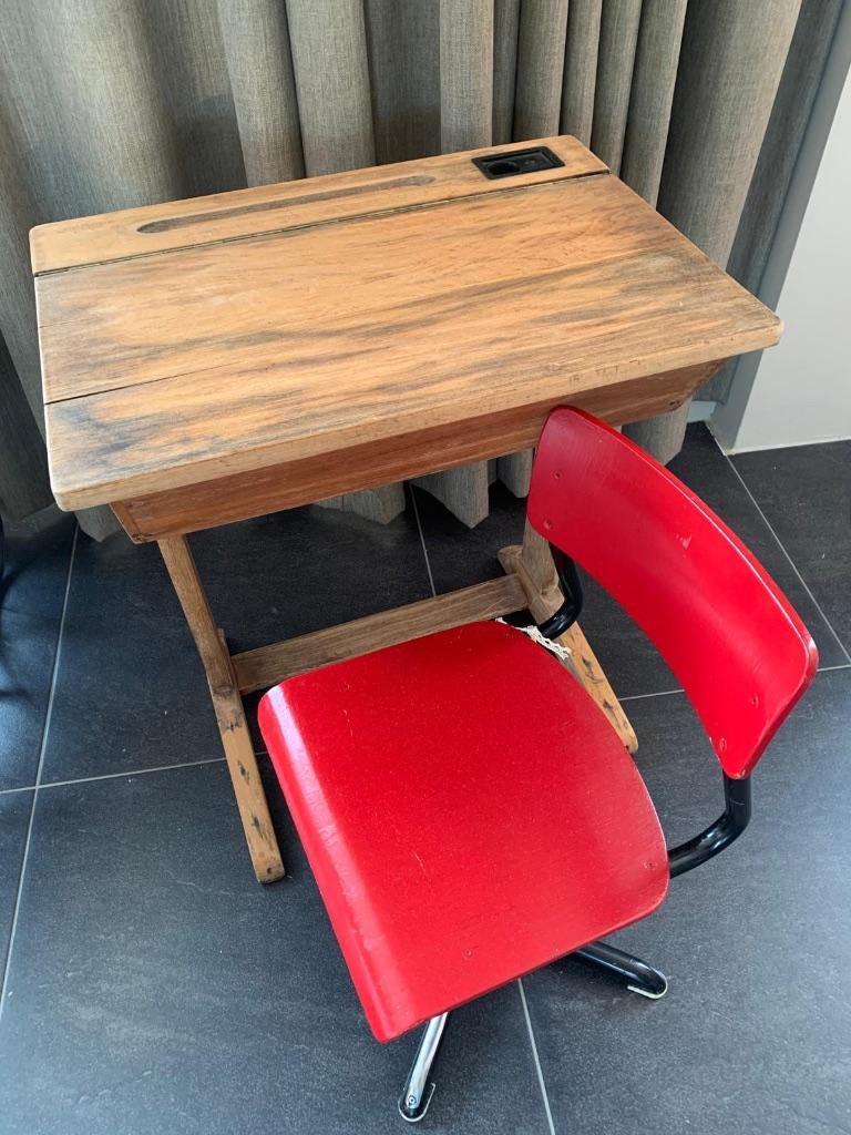 Prachtig VINTAGE Kinderbureau, Ophalen, Gebruikt, Tafel(s) en Stoel(en)