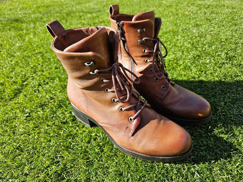 Piedi Nudi veterlaarsjes maat 40 - Bruin leer, Bruin, Lage of Enkellaarzen, Ophalen of Verzenden, Piedi Nudi