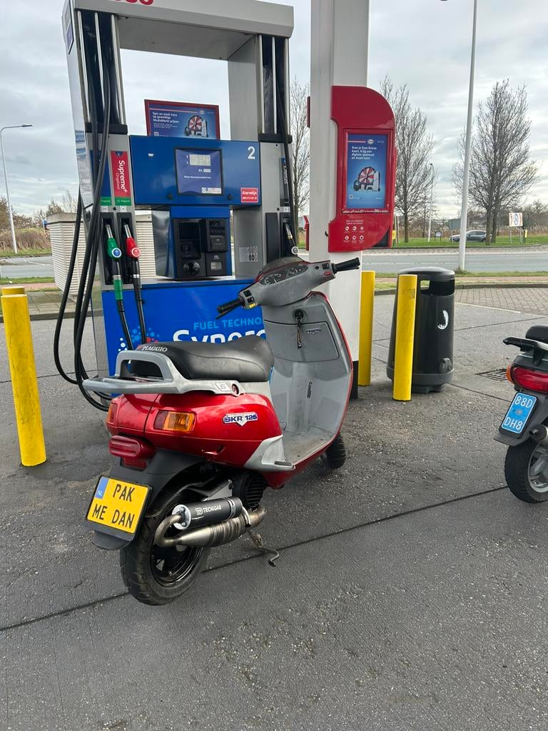 Technigas terugloop uitlaat 125/180cc, Ophalen of Verzenden, Zo goed als nieuw, Tweetakt, Piaggio