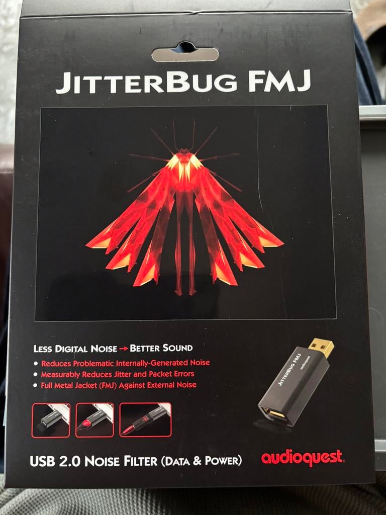 AudioQuest Jitterbug FMJ USB Data & Power Noise Filter, Ophalen of Verzenden, Zo goed als nieuw