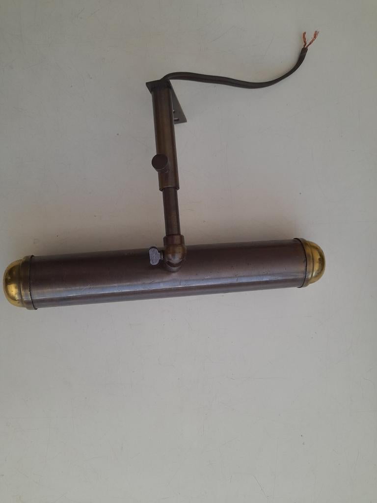 Oude pianolamp schilderijlamp  - zgan, Ophalen, Zo goed als nieuw