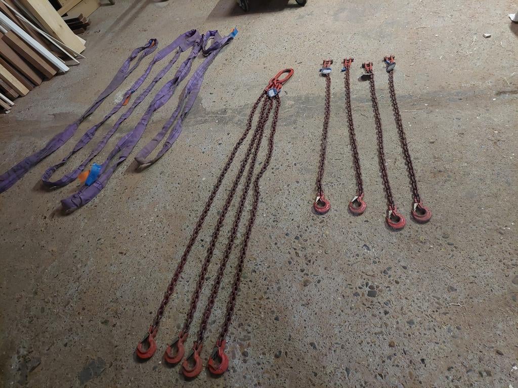 Hijs kettingen  en hijsbanden., Ophalen, Zo goed als nieuw