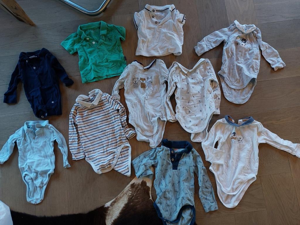 Kledingpakket 62/68 rompers met kraagje polo, Ophalen of Verzenden, Gebruikt, Maat 62