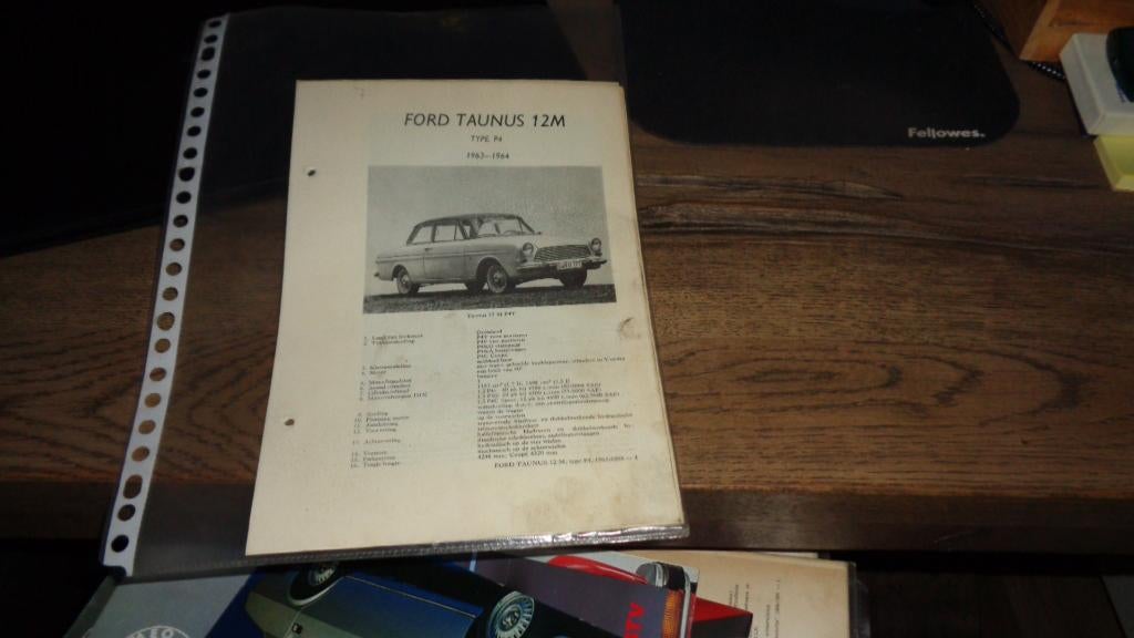 Vraagbaak FORD TAUNUS 12M - P4 , 1963-1964, Verzenden, Gelezen, Ford